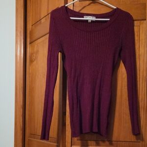 Pink Republic Women's Ribbed Sweater - Deep Purple